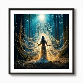 Firefly Shimmering Phantom Lights In Dreamlike Vibrations 30201 Art Print