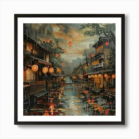 Asian Street Scene 2 Art Print