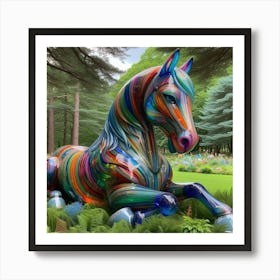 Horse In The Woods Art Print