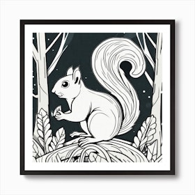 White Squirrel Art Print