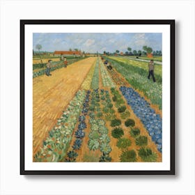 Flower Beds In Holland, Vincent Van Gogh 3 Art Print