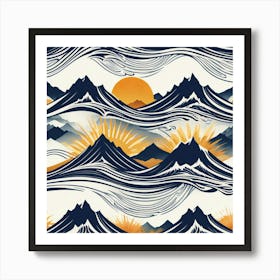 Sunrise In The Mountains Art Print