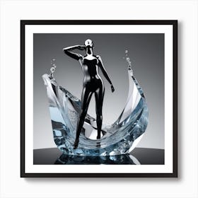 Woman In Water 2 Art Print