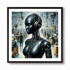 Robot Woman 11 Art Print