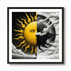 Sun And The Moon Art Print