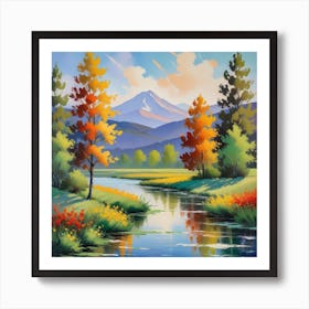 Autumn In The Mountains Art Print