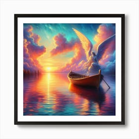 Angel In A Boat Art Print