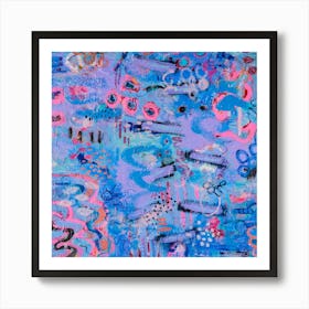 Untamed Wisteria Abstract Painting Art Print