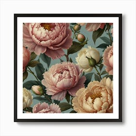 Peony Wallpaper Art Print