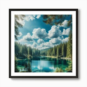 Lake In The Woods 4 Art Print