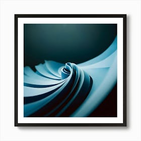 Abstract Blue Paper 2 Art Print