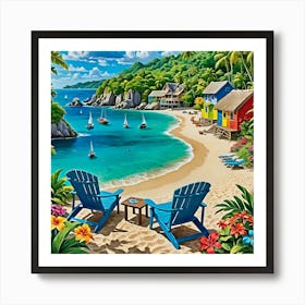 Beach Scene 1 Art Print