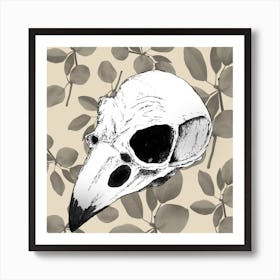 Crow Skull Art Print