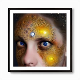 Space Face Art Print