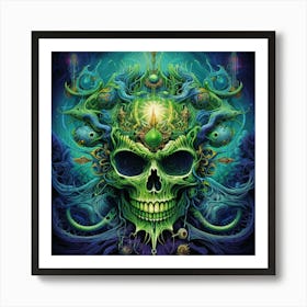 Psychedelic Skull 9 Art Print