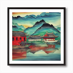 Chinese Village Art Print