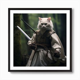 Samurai Cat 1 Art Print