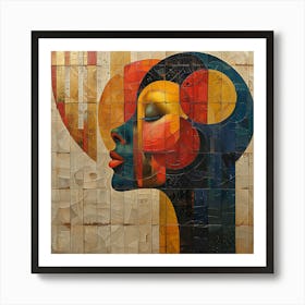 Abstract Of A Woman'S Head 1 - city wall art, colorful wall art, home decor, minimal art, modern wall art, wall art, wall decoration, wall print colourful wall art, decor wall art, digital art, digital art download, interior wall art, downloadable art, eclectic wall, fantasy wall art, home decoration, home decor wall, printable art, printable wall art, wall art prints, artistic expression, contemporary, modern art print Art Print