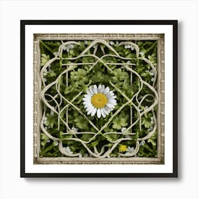 Imagine Vines Of Many Intertwined Small White Dais rug Art Print