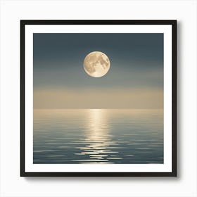 Full Moon Over Water art print 1 Art Print