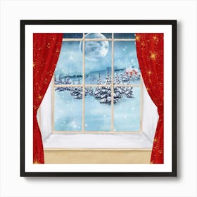 Christmas Window Art Print