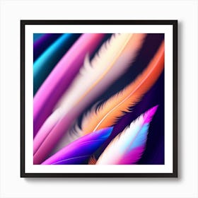 Colorful Feathers Art Print