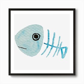 Fish Skeleton Art Print