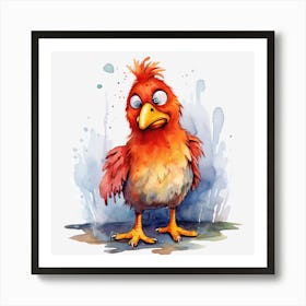 playful chicken Art Print
