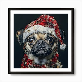 Holiday Pug 2 Póster