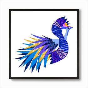 Peacock Bird of Paradise Art Print