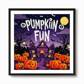 Happy halloween Illustration Spooky Horror devi background10 (2) Art Print