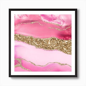 Agate Glitter Dazzle Texture 14 Art Print