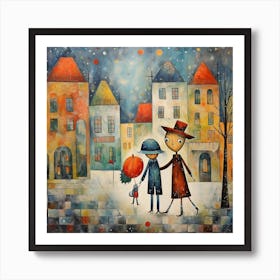 Christmas In The City Art Print