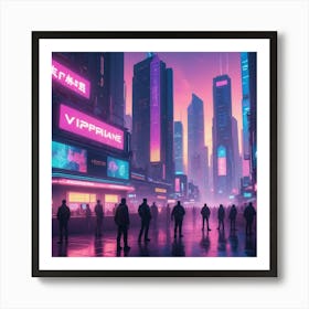 Neon City Art Print