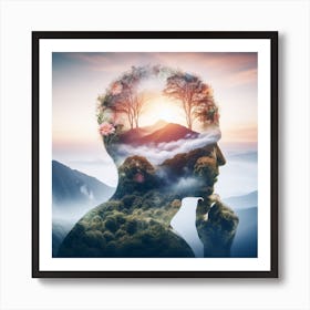 Man'S Head Art Print