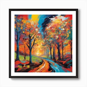 Road In The Forest Art Print