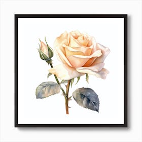 Watercolor Rose 3 Art Print