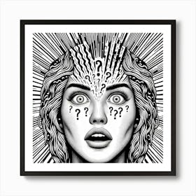 A woman's face 17 Art Print