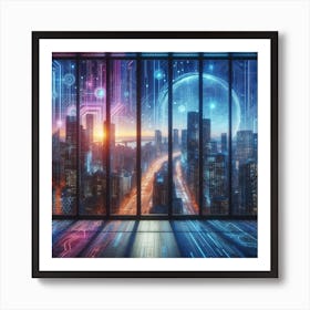 Futuristic Cityscape 36 Art Print