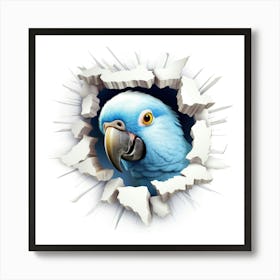 Blue Parrot Art Print