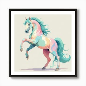 Colorful Horse 21 Art Print