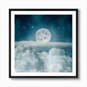 Moon Flight Art Print