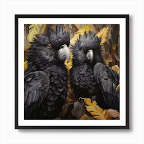 Hunzinator Australian Black Cockatoos Hyper Realistic Fe462dd4 552f 4418 93b6 8103a5672425 Art Print