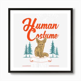 Fennec Human Costume Halloween Fennec Art Print