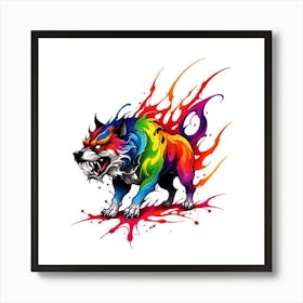 Wolf Tattoo 4 Art Print