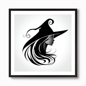 Witch Woman In A Hat Art Print