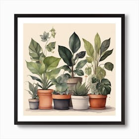 Potted Plants 1 Art Print