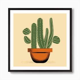Cactus Illustration Art 20 Art Print