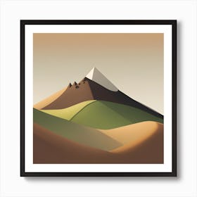 Earthy Hill Art Print