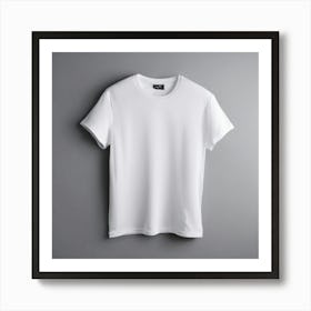 White T - Shirt 1 Art Print